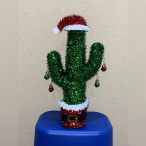 3D 16” Tinsel Christmas Cactus